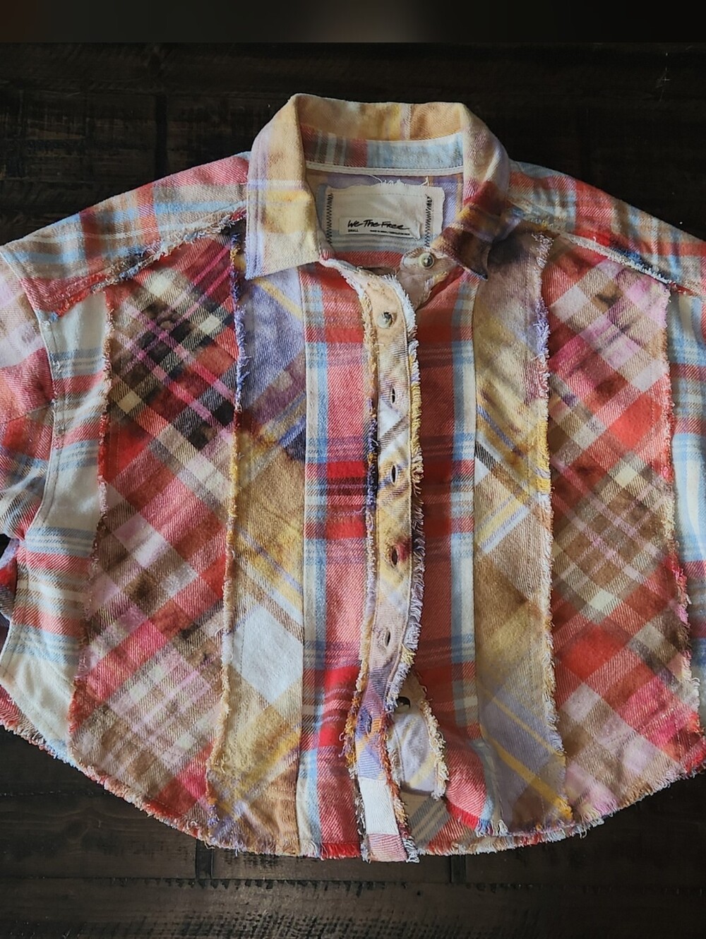 Free People: Plaid Button-Up Crop